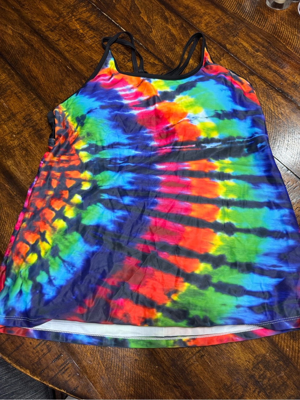 Tie-Dye Rainbow Tankini Top